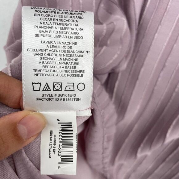 BCBG Max Azria Striped Spaghetti Strap Mini Slip Dress Lilac NWT M - Picture 9 of 10